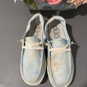 Hey Dude Women’s Casual Shoes - Blue and Tan